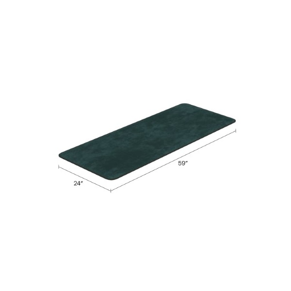 Hastings Home Oversized Bathroom Rug Memory Foam Bath Mat Textured Stripes with Non-Slip Absorbent Runner, Green - 405181PPT