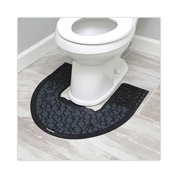 Boardwalk Commode Mat 2.0, Absorbant, Rubber, 22 x 22, Black, PK6 - PSCM-P-000I006M-00-21430