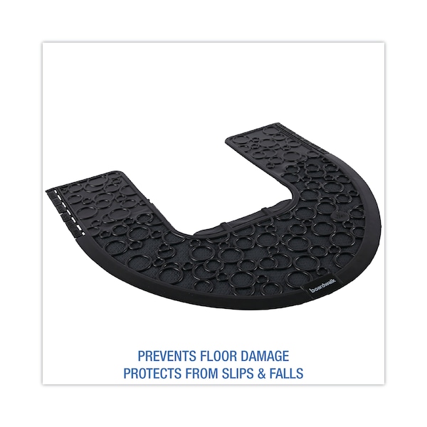 Boardwalk Commode Mat 2.0, Absorbant, Rubber, 22 x 22, Black, PK6 - PSCM-P-000I006M-00-21430