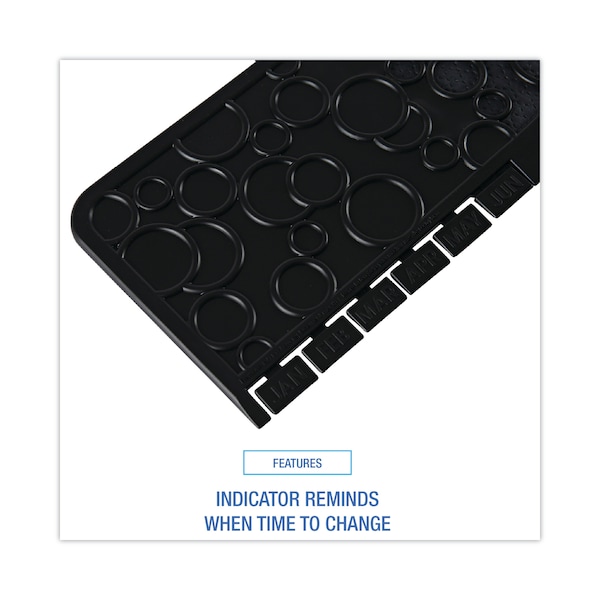 Boardwalk Commode Mat 2.0, Absorbant, Rubber, 22 x 22, Black, PK6 - PSCM-P-000I006M-00-21430
