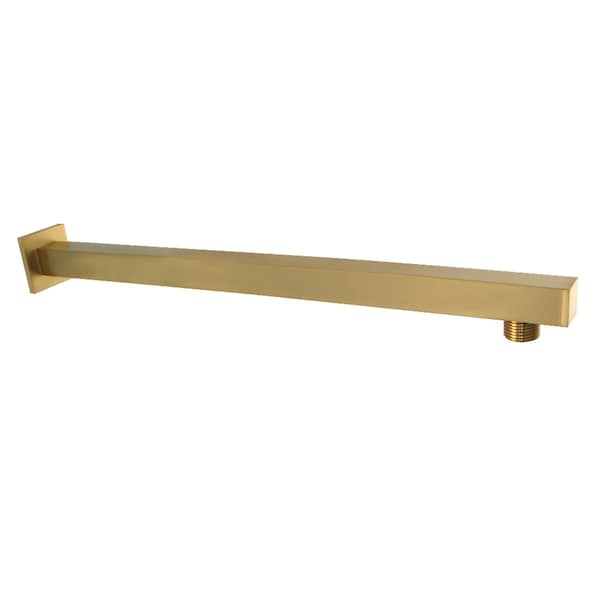 Showerscape K4167 15-3/4-Inch Rain Drop Shower Arm with Flange, Brushed Brass - K4167