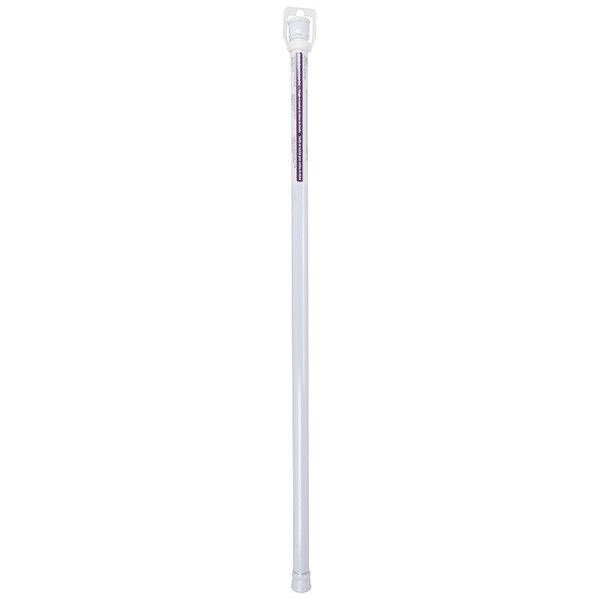 Simple Spaces Shower Curtain Rod, 7-1/2 lb, 36 to 63 in L Adjustable, 1 in Dia Rod, Steel, Powder-Coated - SD-SR36-W3L