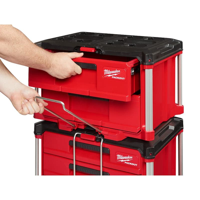 Milwaukee PACKOUT 22 in. 2-Drawer Tool Box with Metal Reinforced Corners - 48-22-8442