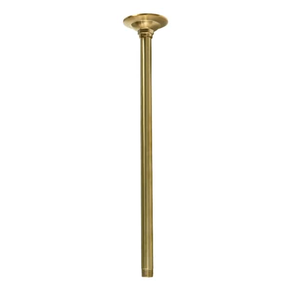Showerscape K217A7 17-Inch Rain Drop Shower Arm, Brushed Brass - K217A7