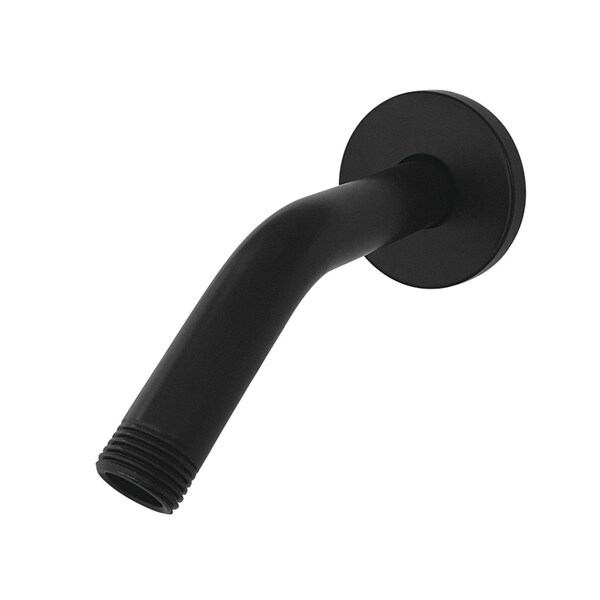 Showerscape K151K0 6-Inch Shower Arm with Flange, Matte Black - K151K0