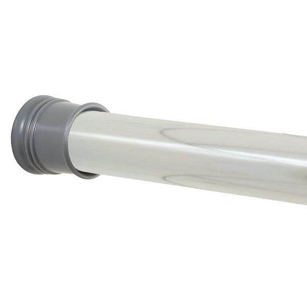 Zenna Home TwistTight Series Shower Rod, 72 in L Adjustable, 114 in Dia Rod, Steel, Chrome - 506S/505S