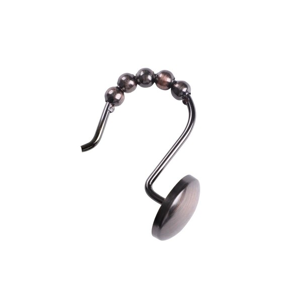 Utopia Alley Beatrice Shower Curtain Hooks for Bathroom Shower Rods Curtains, Set of 12 - Oil Rubbed Bronze - HK6RB