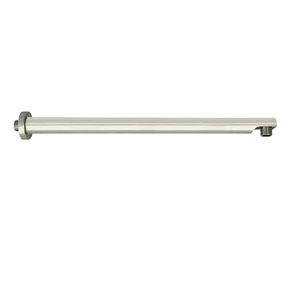 Kingston Brass K8119E6 18-Inch Brass Shower Arm with Flange, Polished Nickel - K8119E6