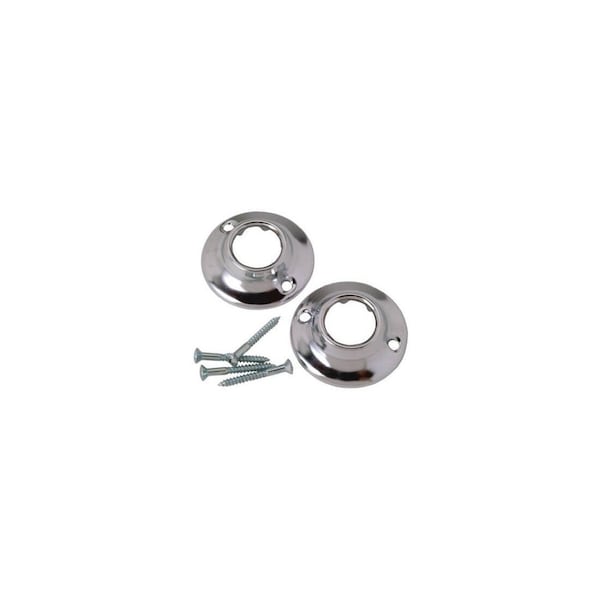 Brass Craft Service Parts Shower Curtain Rod Flanges, 2-Pk. - 829-724