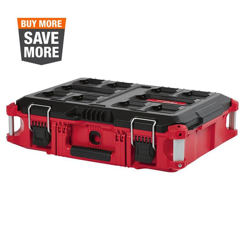 Milwaukee PACKOUT 22 in. Medium Red Tool Box with 75 lbs. Weight Capacity - 48-22-8424