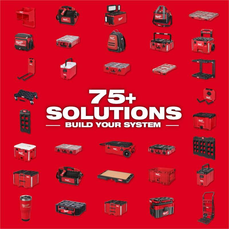 Milwaukee PACKOUT 22 in. Medium Red Tool Box with 75 lbs. Weight Capacity - 48-22-8424