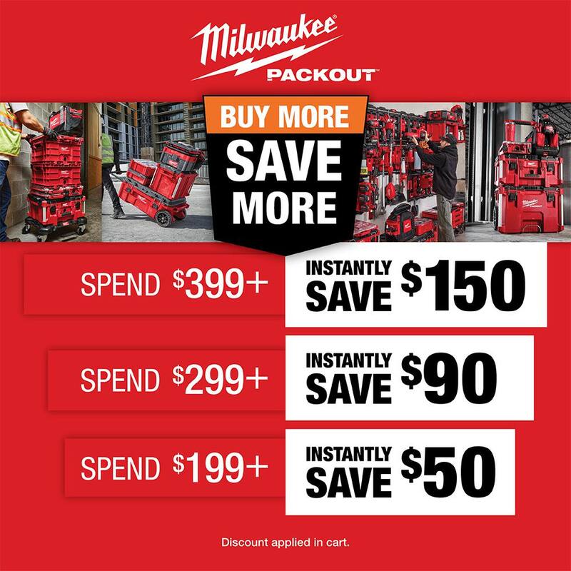 Milwaukee PACKOUT 22 in. Medium Red Tool Box with 75 lbs. Weight Capacity - 48-22-8424