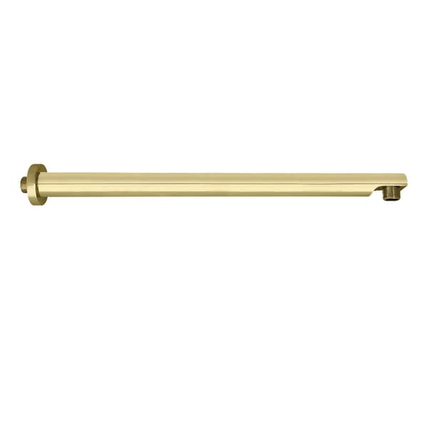 Kingston Brass K8119E2 18-Inch Brass Shower Arm with Flange, Polished Brass - K8119E2