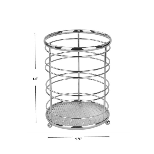 Home Basics Home Basics Chrome Plated Steel Cutlery Holder - ZOR96071