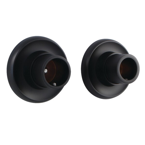 Kingston Brass SRP310 Brass Shower Rod Base, Matte Black - SRP310