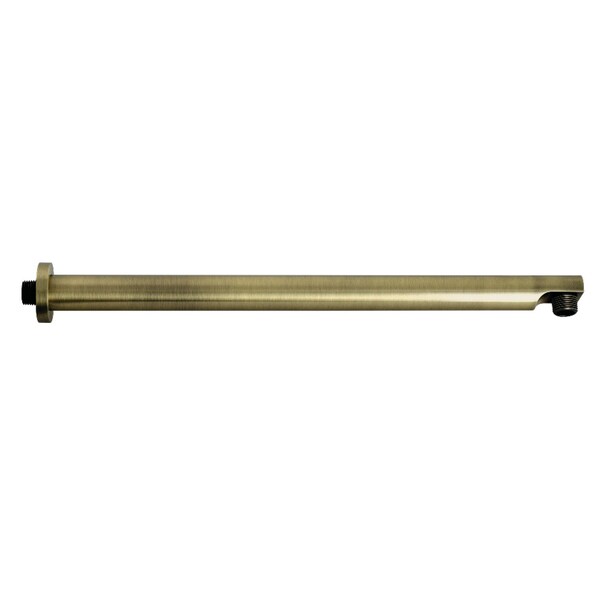 Kingston Brass K8119E3 18-Inch Brass Shower Arm with Flange, Antique Brass - K8119E3