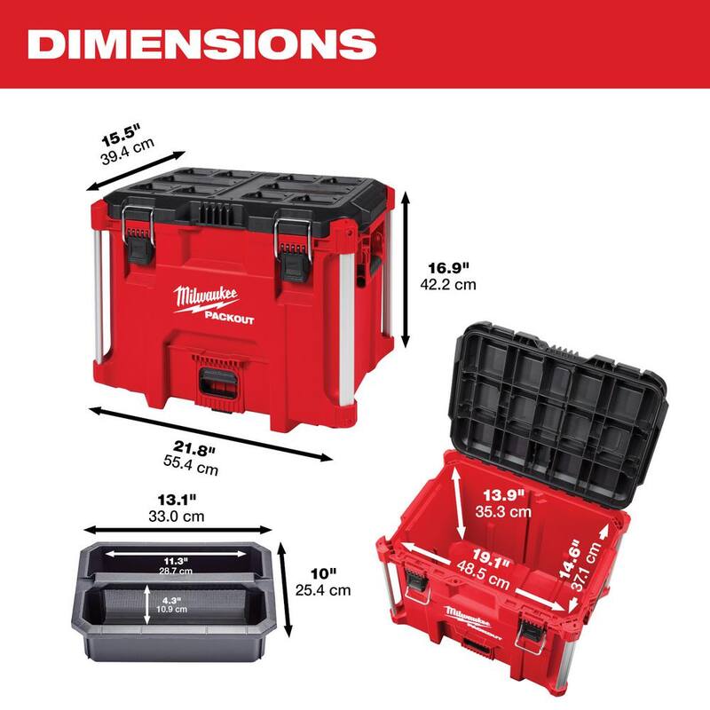 Milwaukee PACKOUT 22 in. Modular XL Tool Box - 48-22-8429