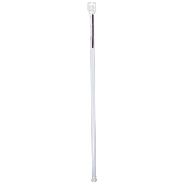 Simple Spaces Shower Curtain Rod, 7-1/2 lb, 41 to 76 in L Adjustable, 1 in Dia Rod, Steel, Powder-Coated - SD-SR41-W3L