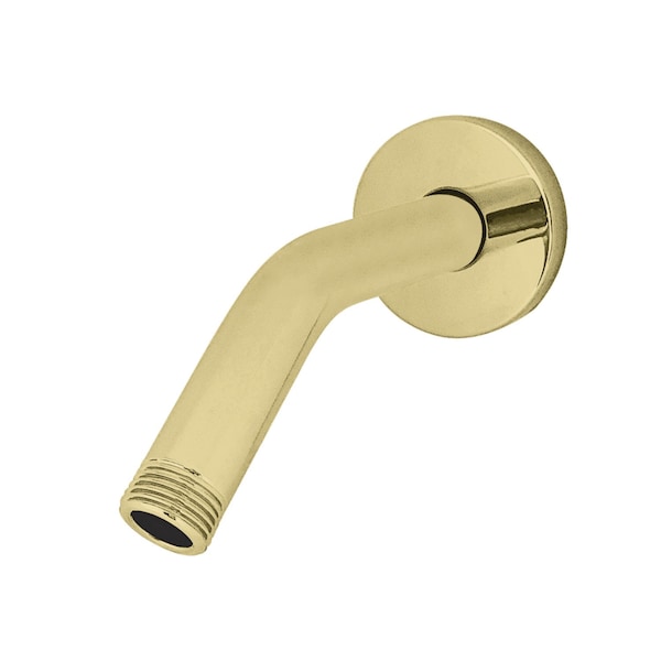 Showerscape K151K2 6-Inch Shower Arm with Flange, Polished Brass - K151K2