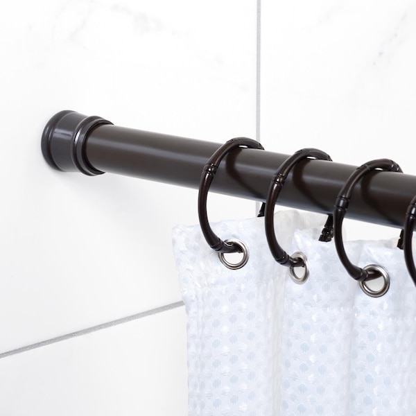 Zenith Metal Zenna Home Shower Curtain Rod 72 in. L Oil Rubbed Bronze - 506RB