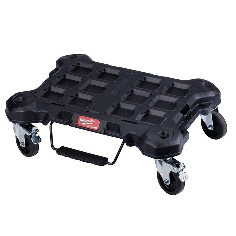 Milwaukee PACKOUT Dolly 24 in. x 18 in. Black Multi-Purpose Utility Tool Cart - 48-22-8410
