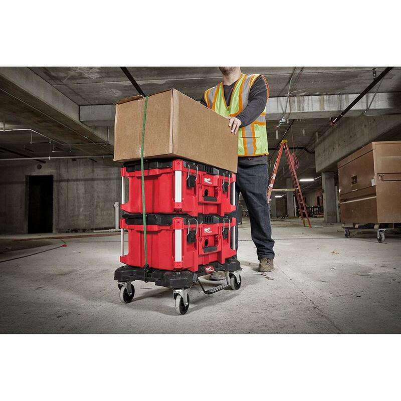 Milwaukee PACKOUT Dolly 24 in. x 18 in. Black Multi-Purpose Utility Tool Cart - 48-22-8410