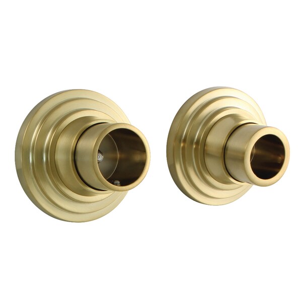 Kingston Brass SRP2717 Brass Shower Rod Base, Brushed Brass - SRP2717