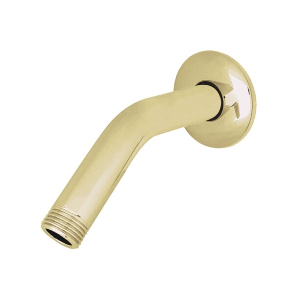 Showerscape K155K2 6-Inch Shower Arm with Flange, Polished Brass - K155K2