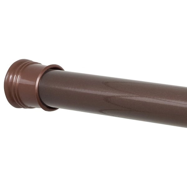 Zenna Home Shower Curtain Rod, 42 to 72 in L Adjustable, 1 in Dia Rod, PlasticSteel, OilRubbed Bronze - 506RB/505RB