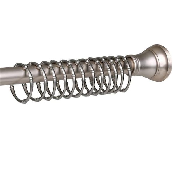 Utopia Alley Utopia Alley HK4BN Victoria Never Rust Rustproof Zinc Shower Curtain Rings for Bathroom Shower Rods Curtains; Brushed Nickel -Set of 12 - HK4BN