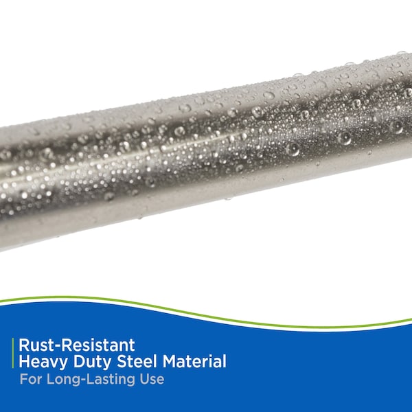 Kenney Mfg Twist & Fit 1in Tension Utility Rod, 48-84in, Brushed Nickel - KNUTLYLC/18R