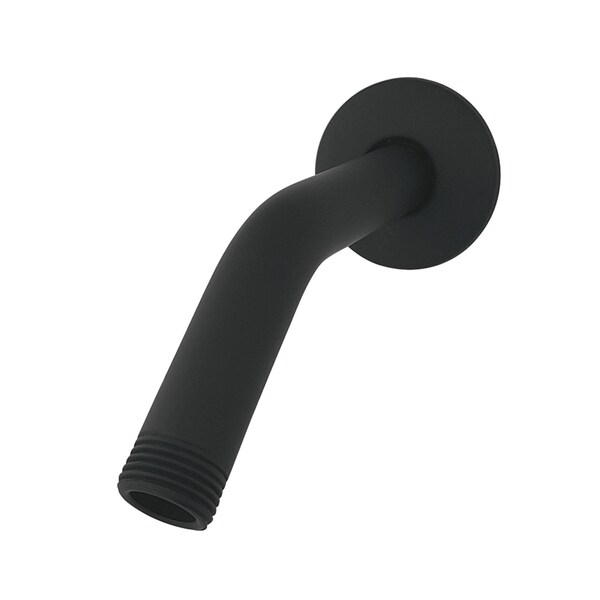 Showerscape K155K0 6-Inch Shower Arm with Flange, Matte Black - K155K0