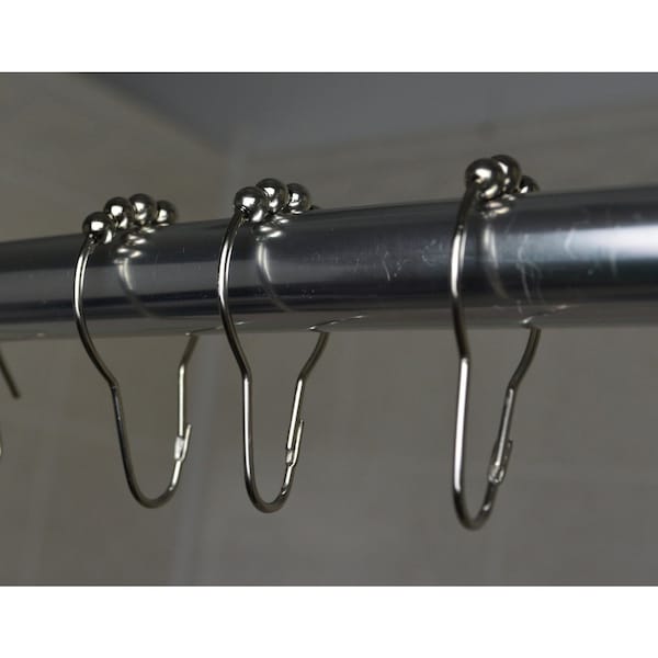 Kartri Shower Curtain Hook, KASS151, Chrome, 100PK - KASS151|2