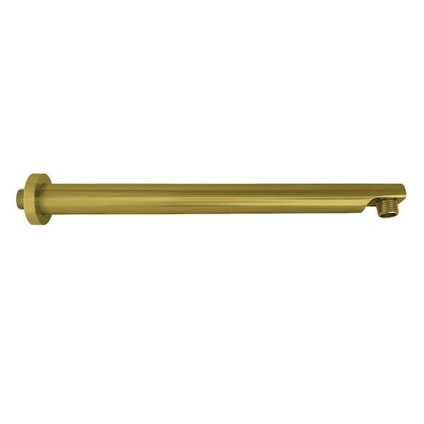 Kingston Brass K8113E7 13-Inch Brass Shower Arm with Flange, Brushed Brass - K8113E7