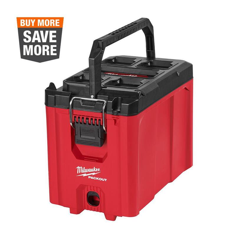 Milwaukee PACKOUT 10 in. Compact Portable Tool Box with Adjustable Dividers and Interior Storage Tray - 48-22-8422