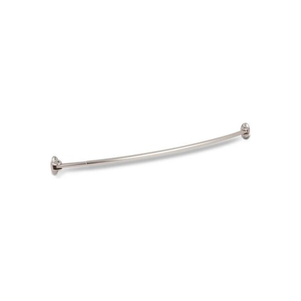 Honey Can Do International. Honey Can Do 72in Brushed Nickel Curved Shower Rod - - BTH-03382