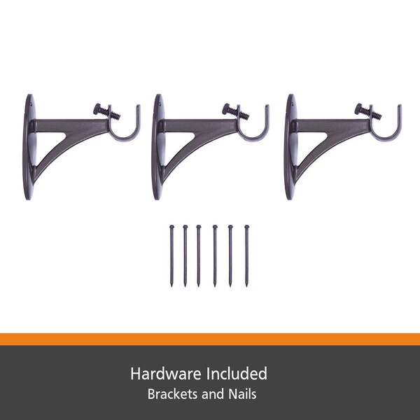 Kenney Mfg Kenney Oil Rubbed Bronze Fast Fit Bailey Curtain Rod 36 in. L X 66 in. L - KN75246