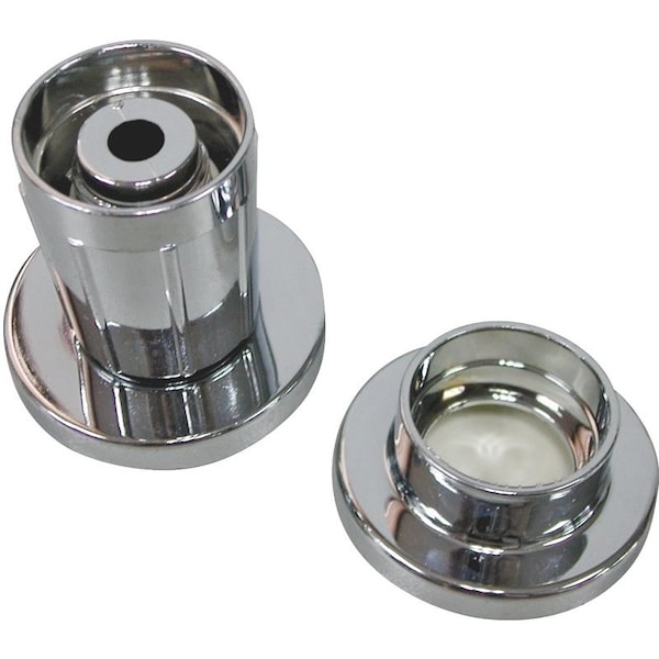Prosource Exclusively Orgill Shower Rod Flange, Adjustable, ABSRubber, Silver, For 1 in OD Shower Rod - PMB-004