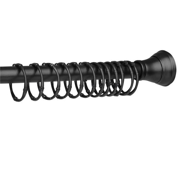 Utopia Alley Utopia Alley HK4BK Victoria Never Rust Rustproof Zinc Shower Curtain Rings for Bathroom Shower Rods Curtains; Black - Set of 12 - HK4BK