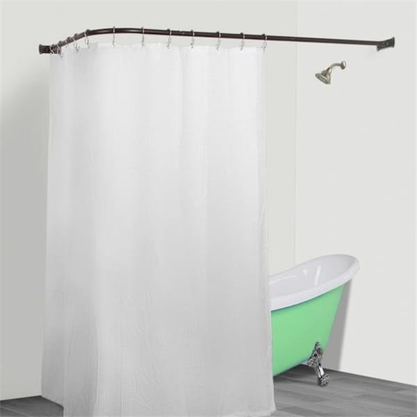 Utopia Alley Utopia Alley Rustproof L-Shaped Corner Shower Curtain Rod  Bronze - LR1RB