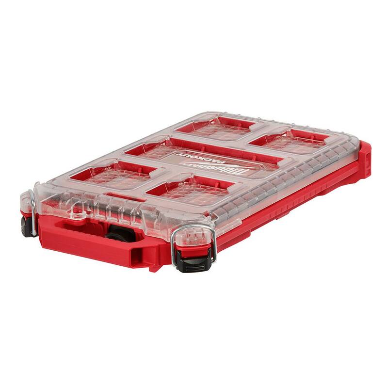 Milwaukee PACKOUT 5-Compartment Low-Profile Compact Small Parts Organizer - 48-22-8436