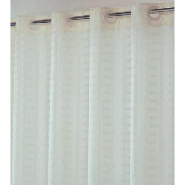 Hookless Shower Curtain, Polyester, Beige, 71 in W, 74 in L - HBH43LIT05