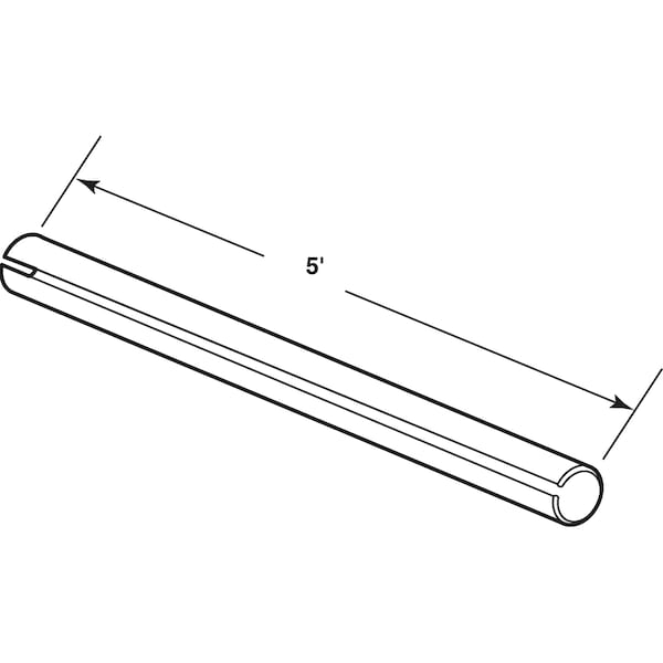 Prime-Line 60 in. White Plastic Shower Rod Cover Single Pack - M 6101-1