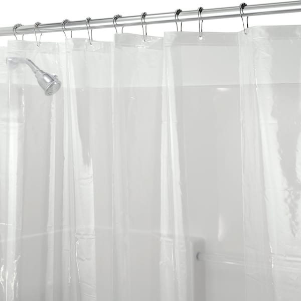 B & K iDesign 72 in. H X 72 in. W Clear Solid Shower Curtain Liner PEVA - 12052