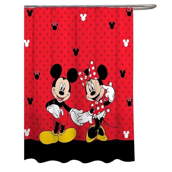 Mickey Mouse Mickey Mouse 808098 Disney Mickey & Minnie Mouse Classic Shower Curtain - 808098