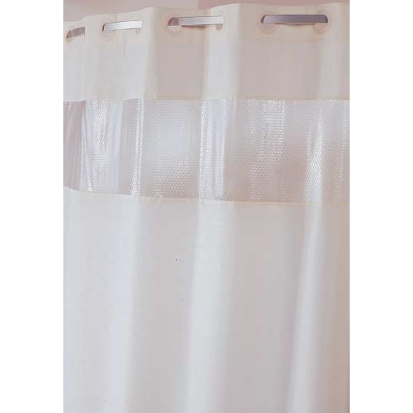 Hookless Shower Curtain, Plastic, Beige, 71 in W, 77 in L - HBH41BUB05WAM