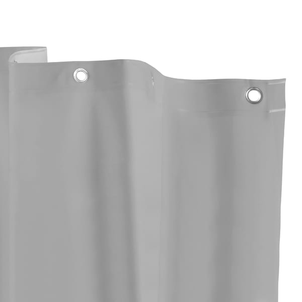 Kenney Mfg Microban Protected Medium Weight PEVA Shower Liner, 70in W x 72in H, Gray, 2-Pack - MB61159PK2