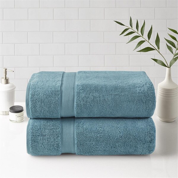 Madison Park Aqua 100 Percent Cotton Bath Sheet Set - MPS73-461