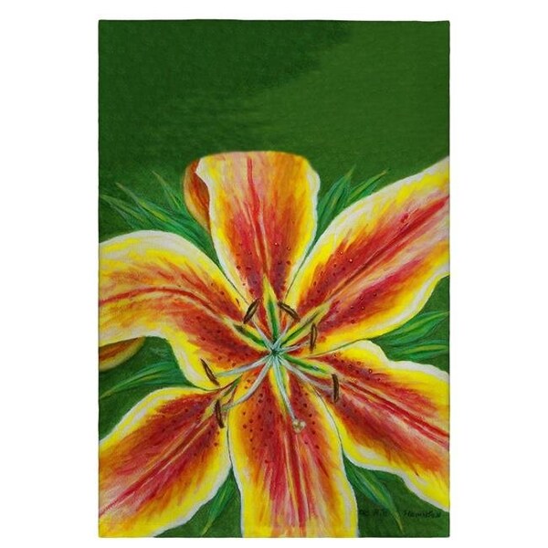 Betsy Drake Betsy Drake GT702 Yellow Lily Guest Towel - 20 x 20 in. - GT702