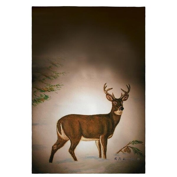 Betsy Drake Betsy Drake GT236 Deer in Snow Guest Towel - 20 x 20 in. - GT236